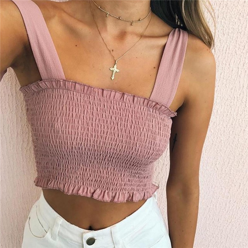 Elastic Summer Crop Top